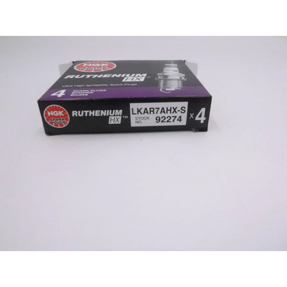 Ruthenium spark plugs Honda/Mazda/Infiniti NGK 92274 (LKAR7AHXS, 122905A2A01, 122905A2A02, 12290RDFA01) 4 pcs