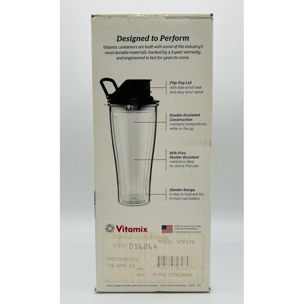 Vitamix VM0179 591 ml container-glass with flip lid for smoothies