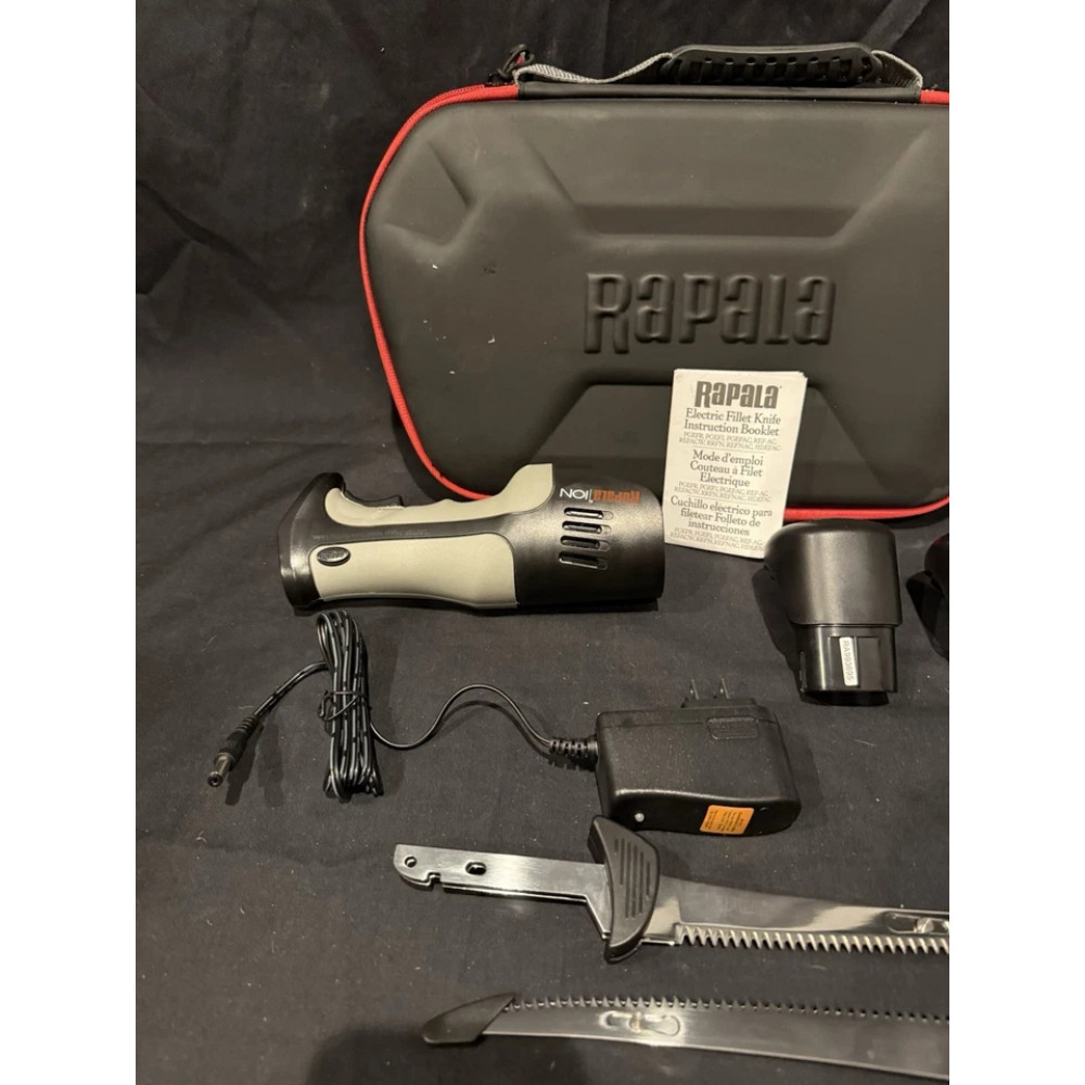 Электрический филейный нож Rapala Lithium Ion Cordless Knife Combo сдвумя аккумуляторами