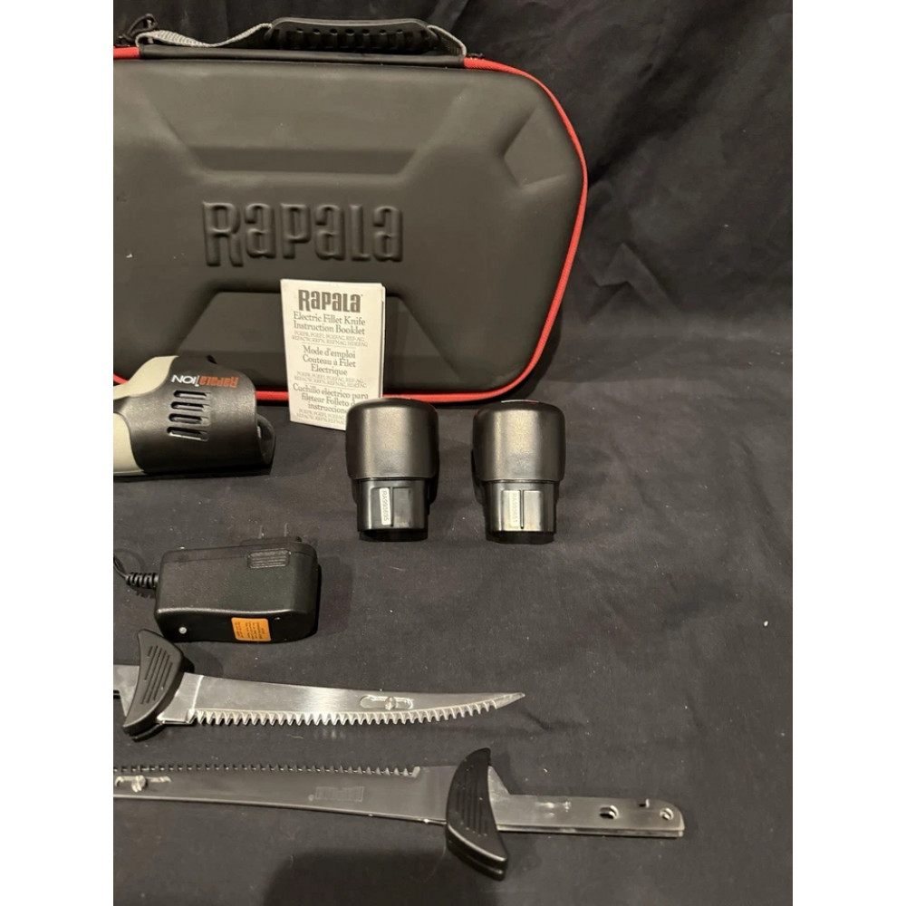 Электрический филейный нож Rapala Lithium Ion Cordless Knife Combo сдвумя аккумуляторами