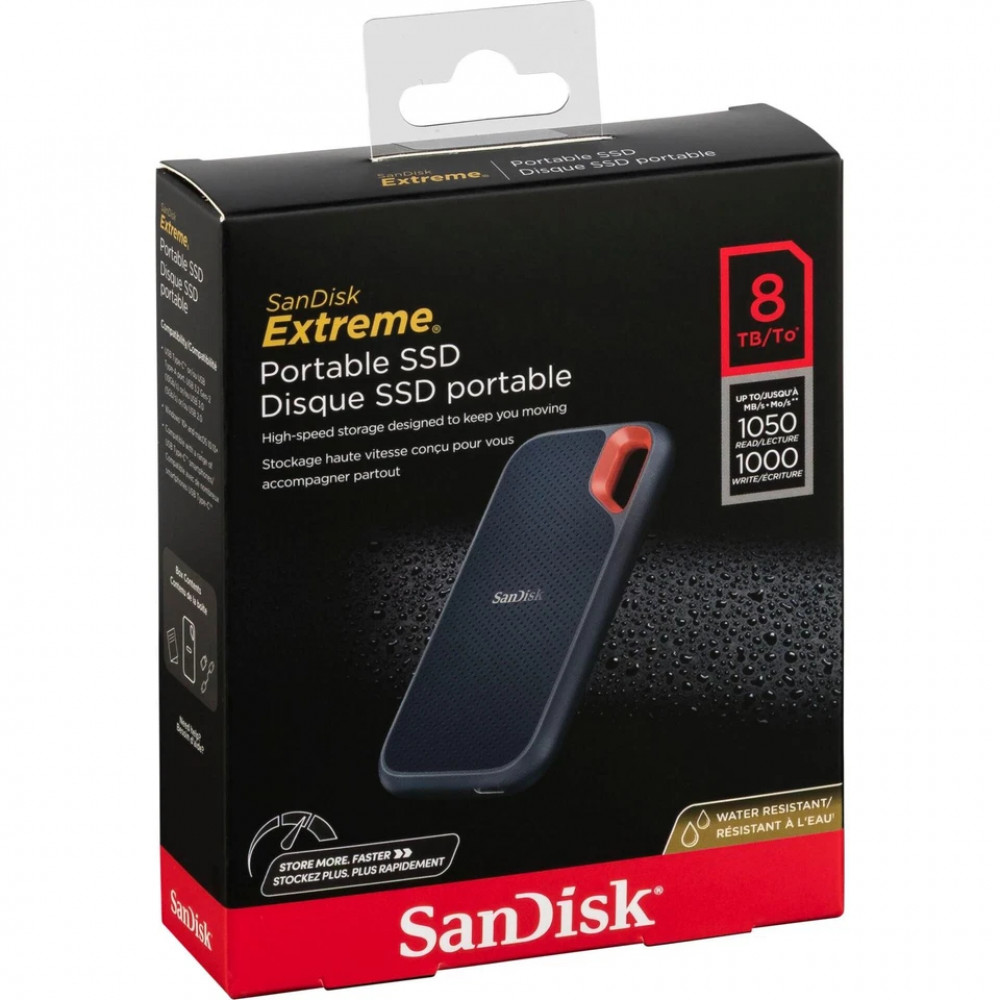 Внешний жёсткий диск SanDisk Extreme Portable V2 8ТБ 1.8 дюйма