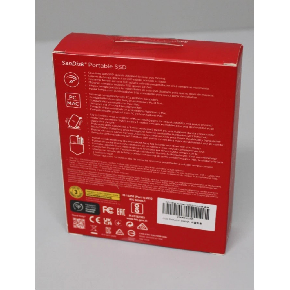 Портативный SSD-накопитель SanDisk 1ТБ антрацитовый корпус