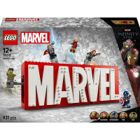 Collectible LEGO Marvel 76313 building set with superhero minifigures
