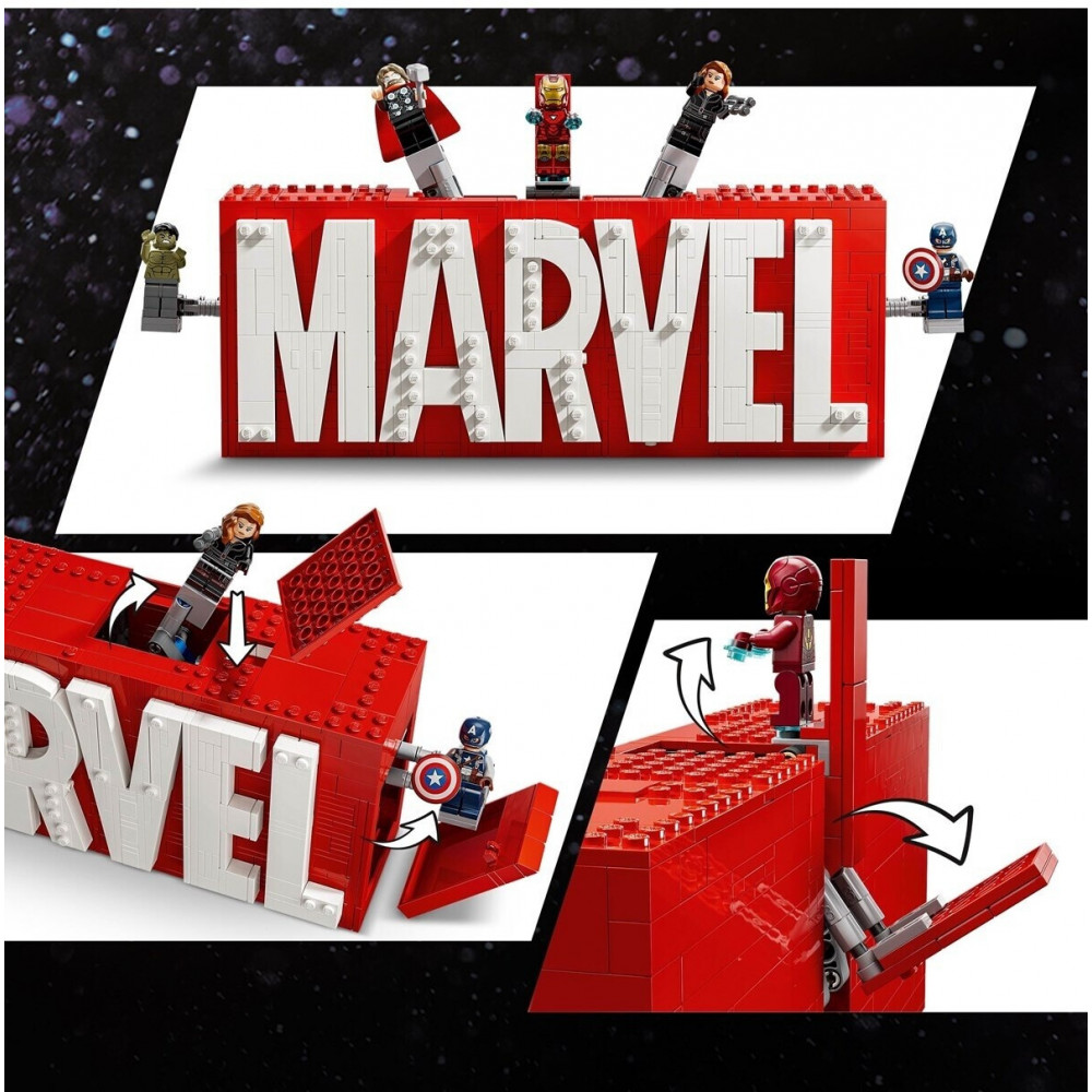 Collectible LEGO Marvel 76313 building set with superhero minifigures