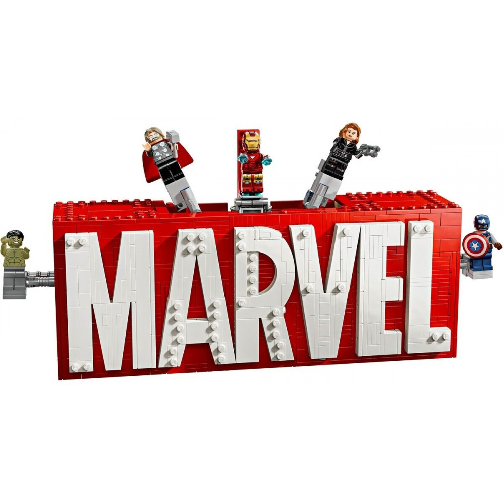 Collectible LEGO Marvel 76313 building set with superhero minifigures