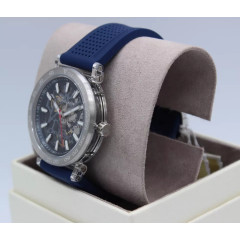 Men's Michael Kors Greer Skeleton Automatic MK9040 Wrist Watch Blue with Silver 
