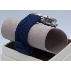 Men's Michael Kors Greer Skeleton Automatic MK9040 Wrist Watch Blue with Silver 