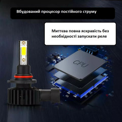 Комплект LED ламп фар дальнего/ближнего света IRONWALLS 9005 HB3 H10 9145 6500K 420000LM MO-GD001187