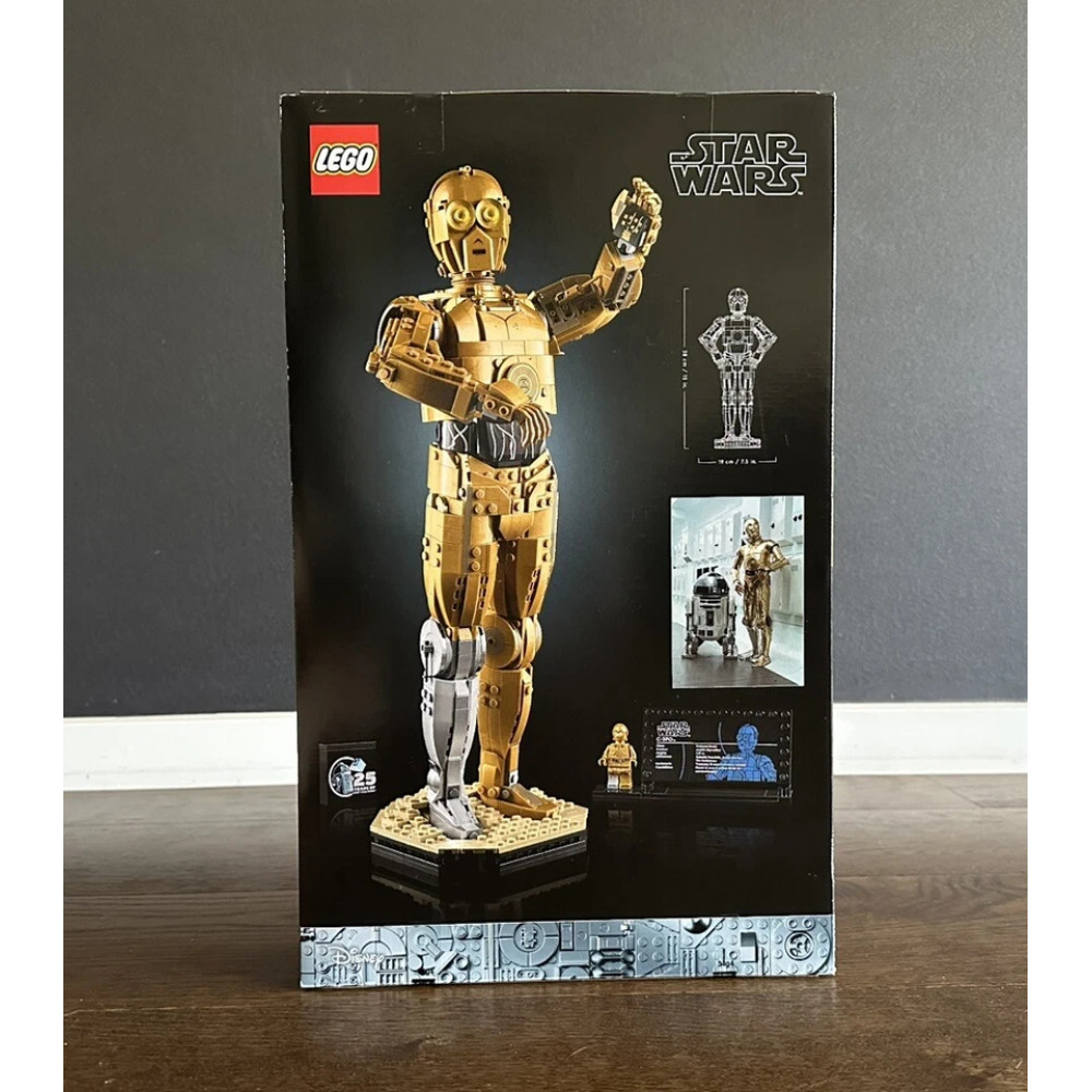 Коллекционная фигурка LEGO 75398 C-3PO Звёздные войны с подставкой и табличкой
