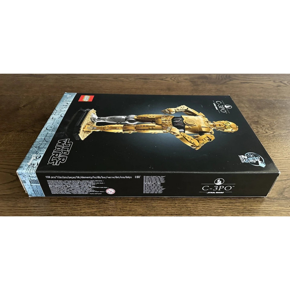 Коллекционная фигурка LEGO 75398 C-3PO Звёздные войны с подставкой и табличкой