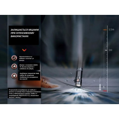 Компактний ліхтар Fenix E18R V2 1200 люмен з акумулятором і чохлом