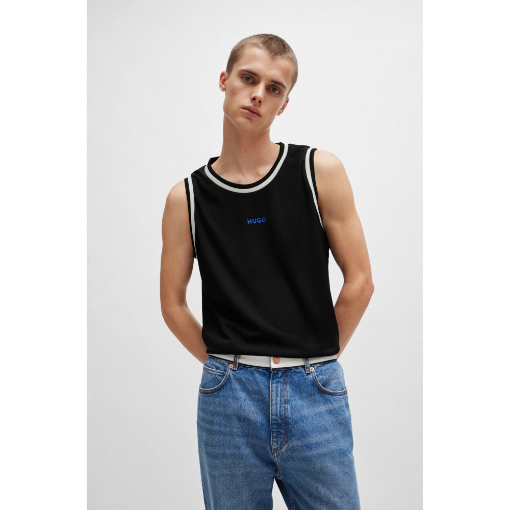 Men's T-Shirt with stripes HUGO Mesh black size M/L    