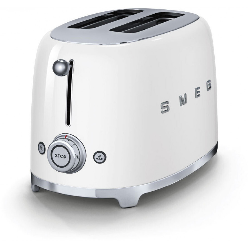 Smeg TSF01WHEU Toaster with 6 Degrees of Toasting