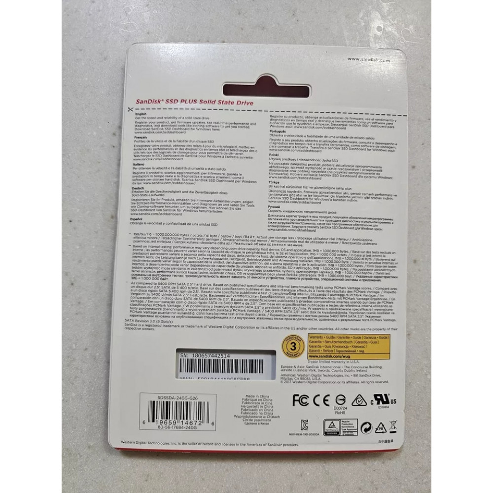 SanDisk SSD Plus 240 GB Internal SSD Drive (SDSSDA-240G-G26)