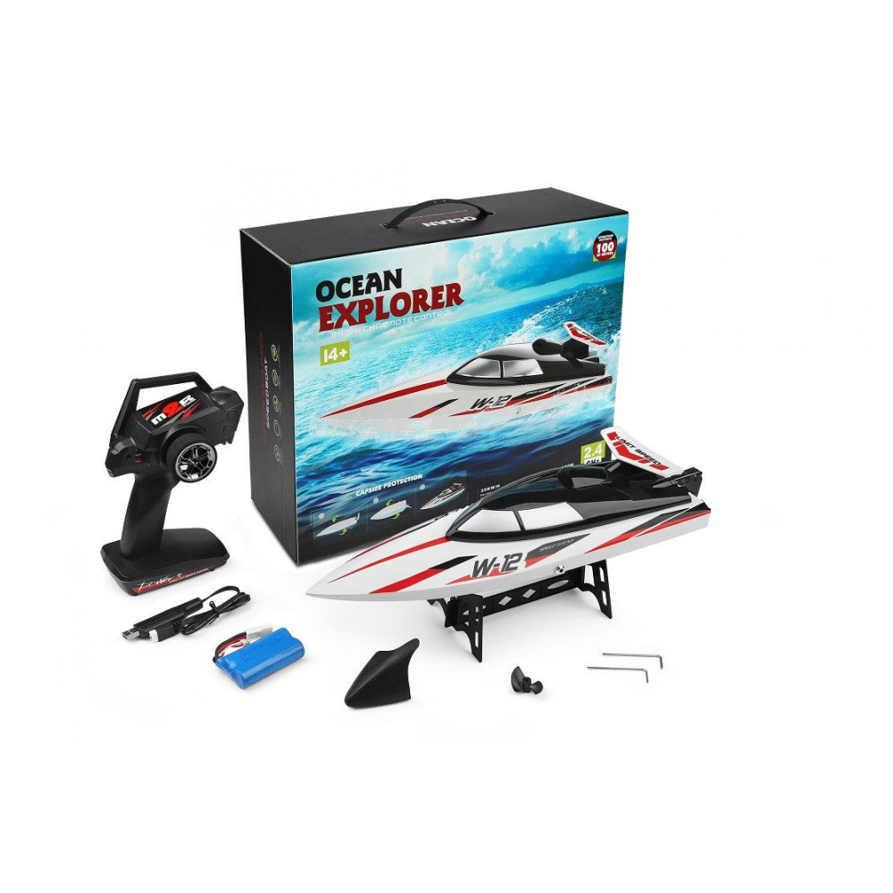Човен на радіокеруванні RC TIGER SHARK W-12 RTR 2.4 ГГц з пультом