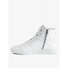 Чоловічі високі кеди Zadig & Voltaire High Flash WFAB1731H з натуральної шкіри розмір 42 білі