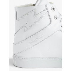 Чоловічі високі кеди Zadig & Voltaire High Flash WFAB1731H з натуральної шкіри розмір 42 білі