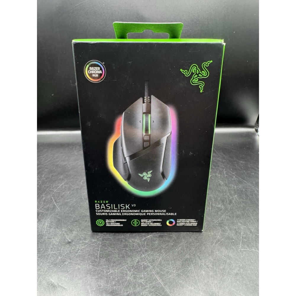 Razer Basilisk V3 wired gamer mouse with adjustable backlighting