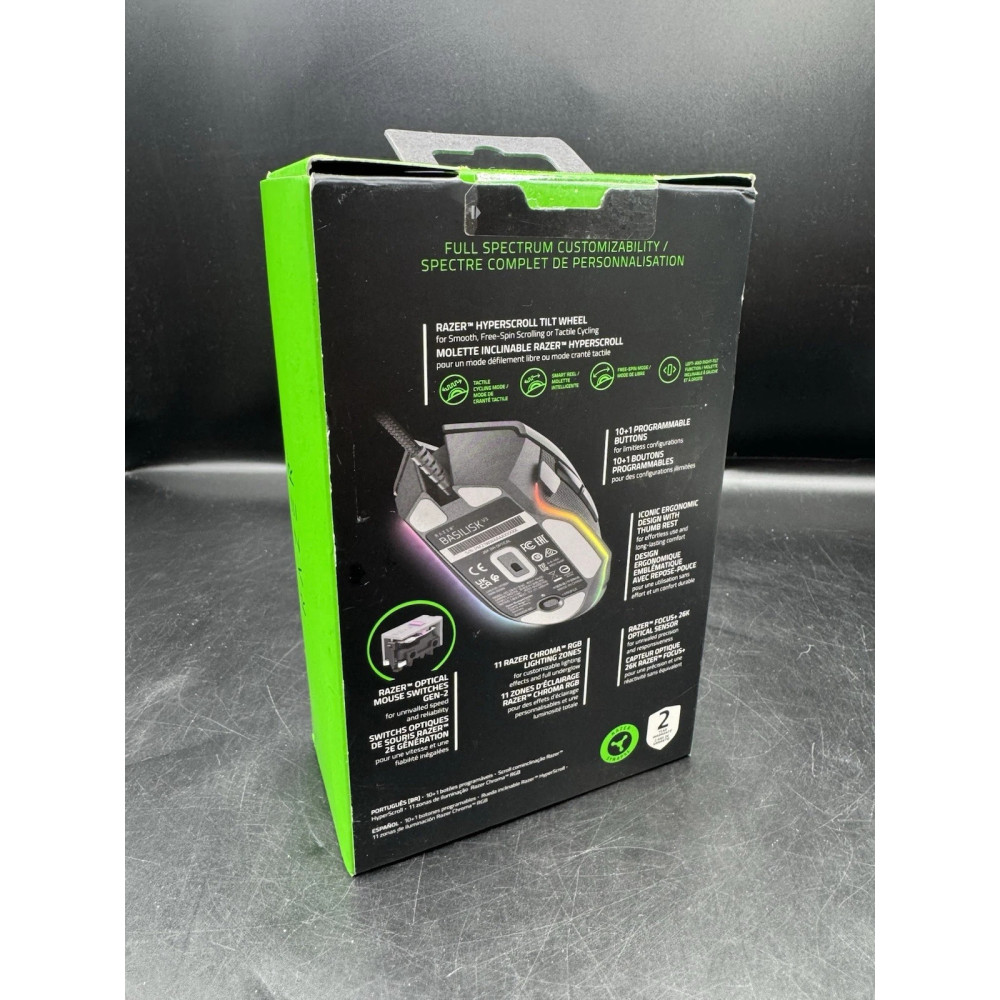 Razer Basilisk V3 wired gamer mouse with adjustable backlighting