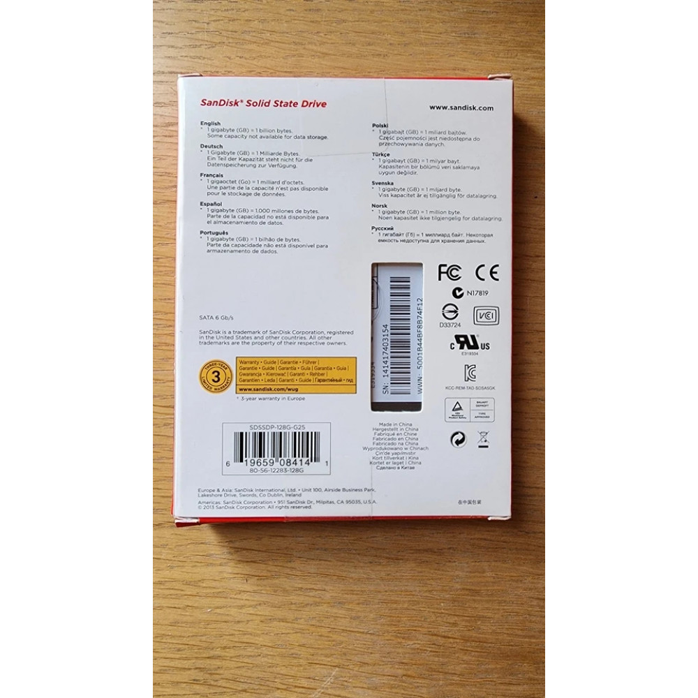 Твердотільний SSD накопичувач SanDisk Ultra Plus 128GB 2.5" MLC
