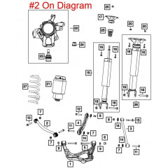 Важіль задній поздовжній правий Mopar 68263732AA для Jeep Grand Cherokee 2016-23