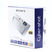 Retro camera Sony Cyber-Shot T300 digital in silver color