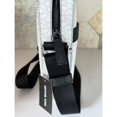 Чоловіча сумка кросбоді Michael Kors Cooper біло-чорна