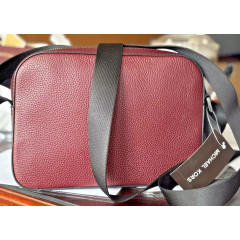 Мужская сумка кроссбоди Michael Kors Cooper из натуральной кожи бордовая