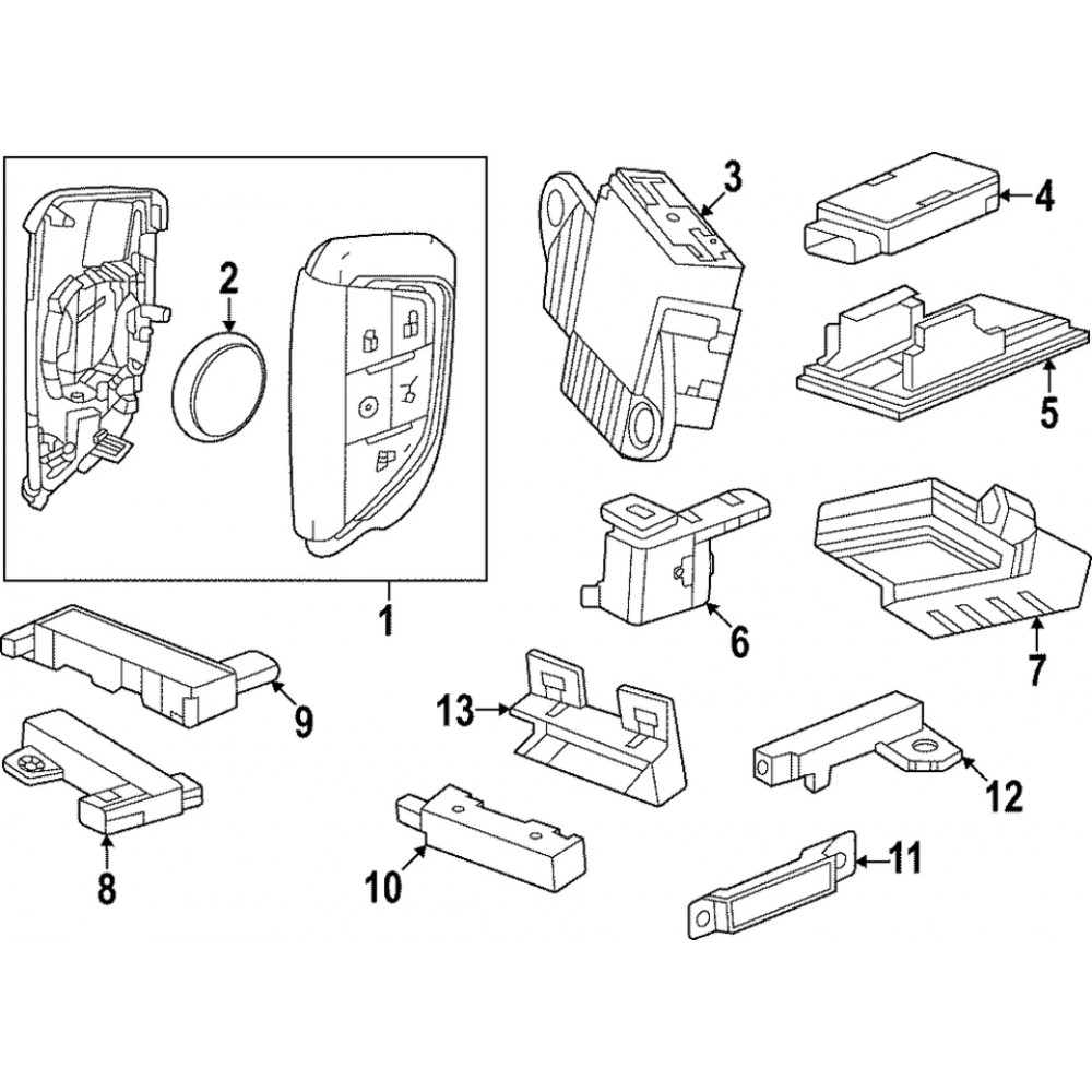 Cadillac GM 13560554 smart key with Keyless Entry system for Cadillac Escalade/LYRIQ/XT4
