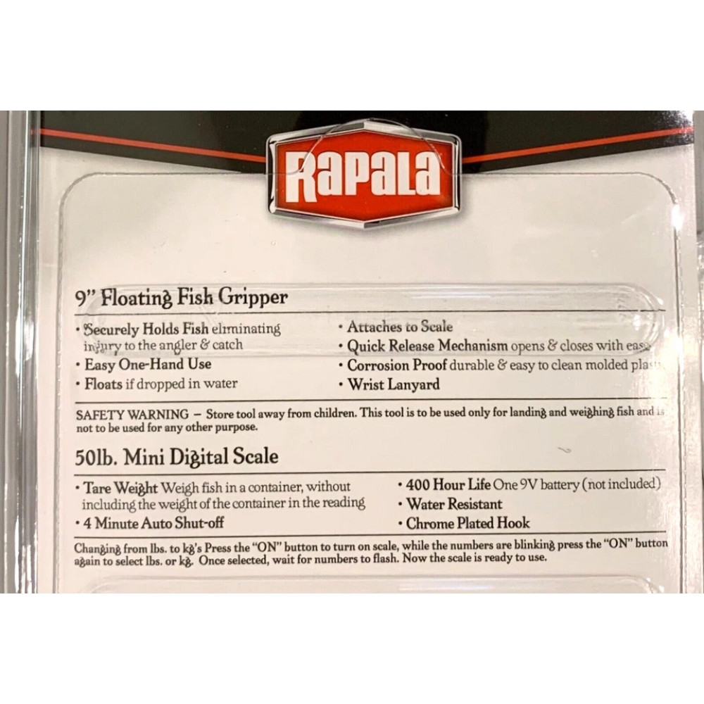 Rapala RFFGSC fishing grip with digital scales black