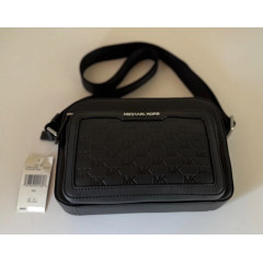 Сумка кросбоді Michael Kors Cooper East West чорна з тисненням