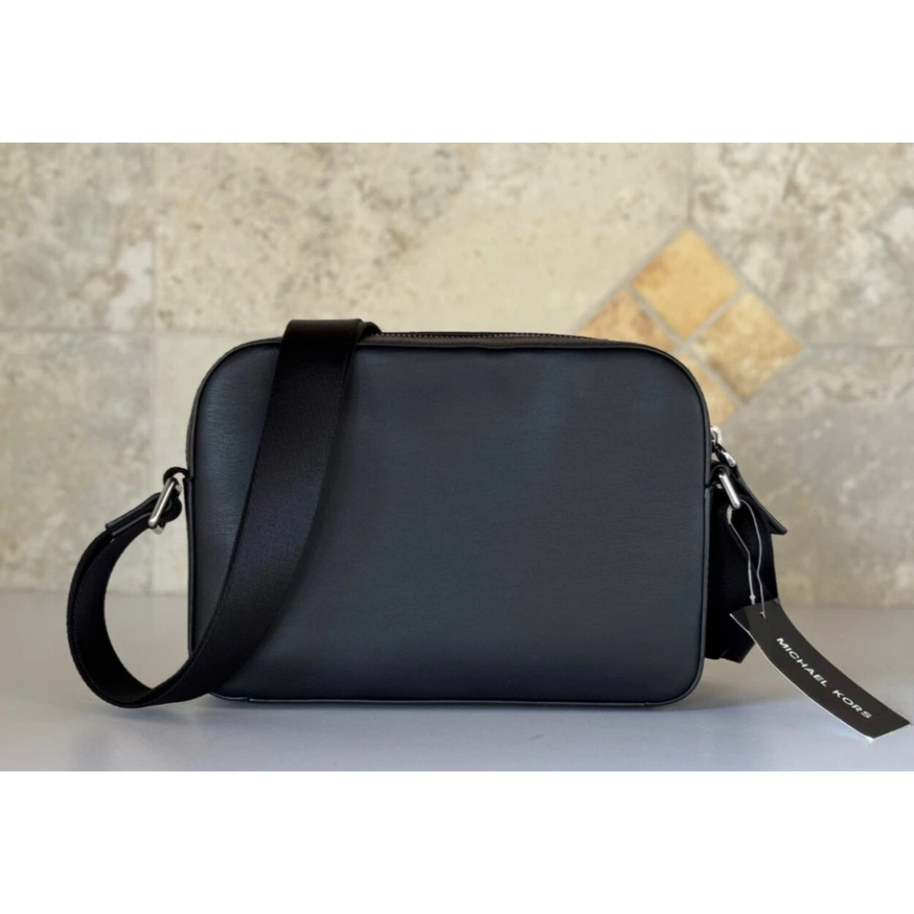 Сумка кроссбоди Michael Kors Cooper East West черная с тиснением