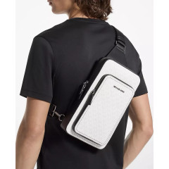 Мужская сумка-слинг Michael Kors Cooper Commuter белая