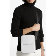 Мужская сумка Michael Kors Cooper тиснёная кожа белая