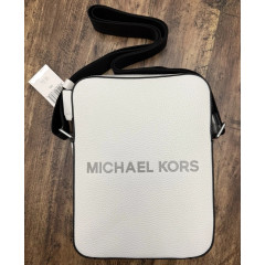 Мужская сумка Michael Kors Cooper тиснёная кожа белая
