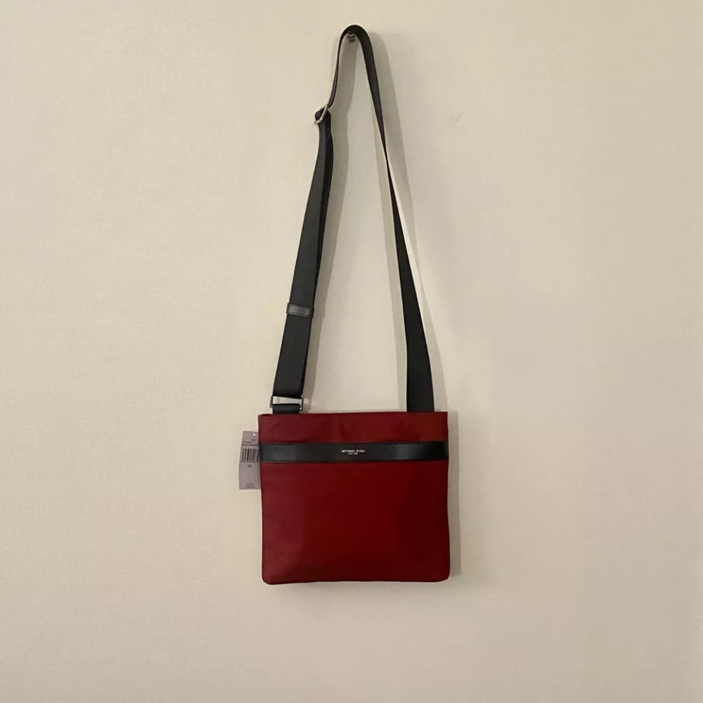 Michael Kors Kent Medium Red Crossbody Bag