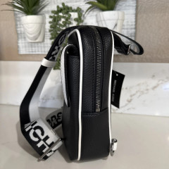 Мужская сумка через плечо Michael Kors Cooper Medium черно-белая