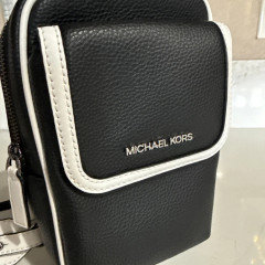 Мужская сумка через плечо Michael Kors Cooper Medium черно-белая