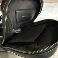 Мужская сумка через плечо Michael Kors Cooper Medium черно-белая