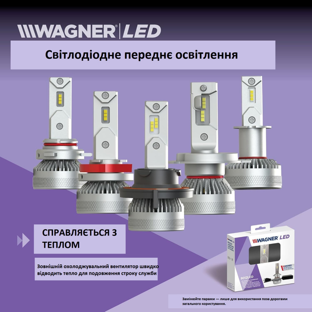 Автомобильная светодиодная лампа головного света Wagner Lighting H11LED 6000K