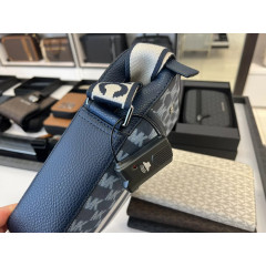 Чоловічий комплект Michael Kors сумка кросбоді Cooper і портмоне чорні