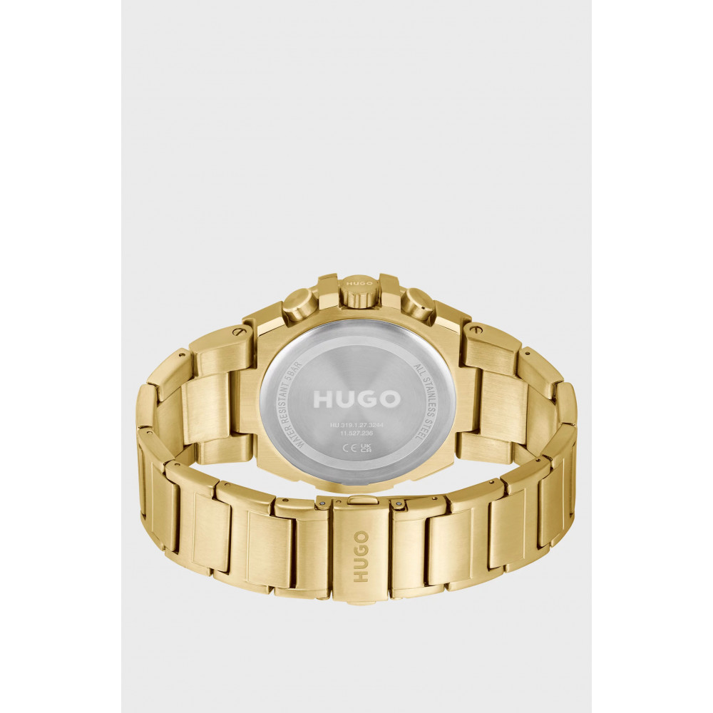 Hugo Boss Wild men's gold wristwatch with black dial