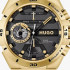 Hugo Boss Wild men's gold wristwatch with black dial