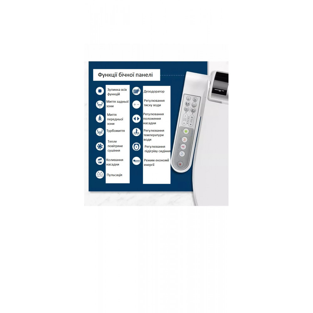 Сидіння для унітазу-біде з підігрівом Bio Bidet Bliss BB-1700 (120 Вольт)