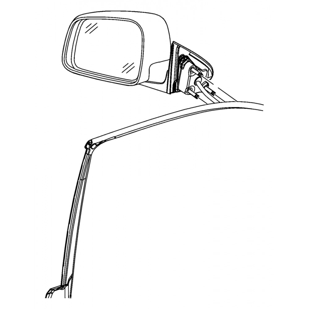 Боковое зеркало MOPAR 57010707AD с хромом и поворотником Jeep Grand Cherokee 2011-22