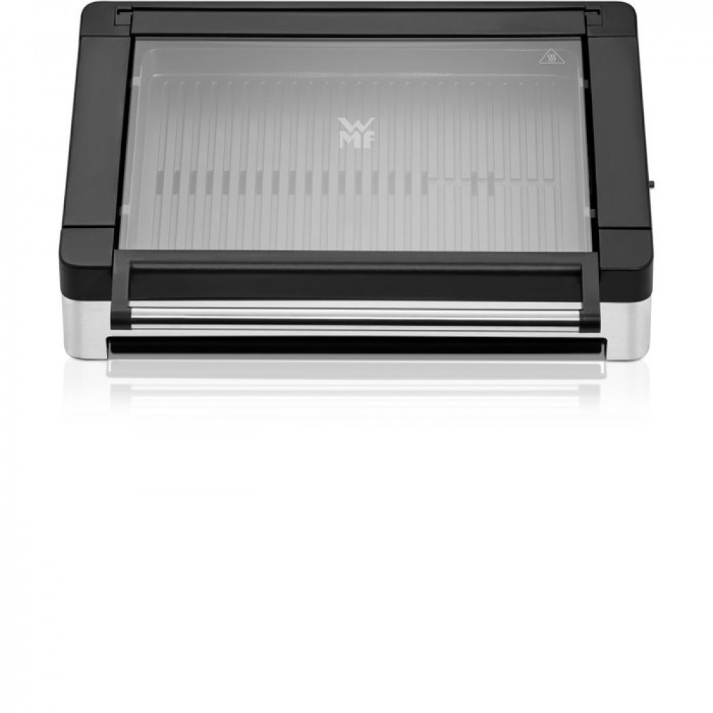 WMF Lono Tischgrill electric grill with ribbed surface and glass lid
