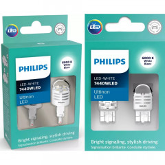 Світлодіодні лампи Philips Ultinon 7440 White 6000K 2 шт для передніх поворотників
