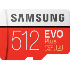 Карта пам'яті Samsung EVO Plus 512 ГБ з адаптером