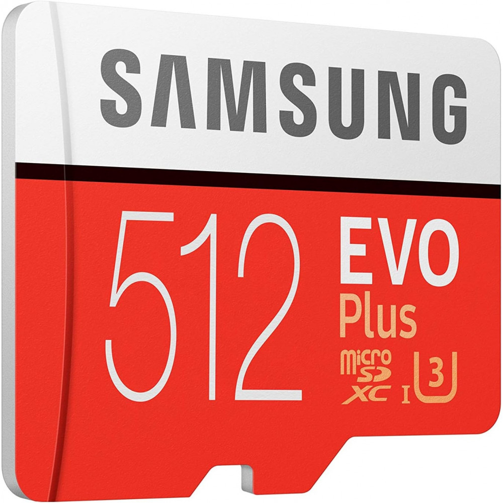 Samsung EVO Plus 512 GB memory card with adapter