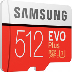 Карта пам'яті Samsung EVO Plus 512 ГБ з адаптером